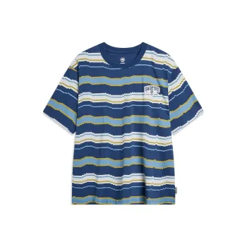 LiNing Badfive T Shirt Unisex Deep Simple Blue All Over Print