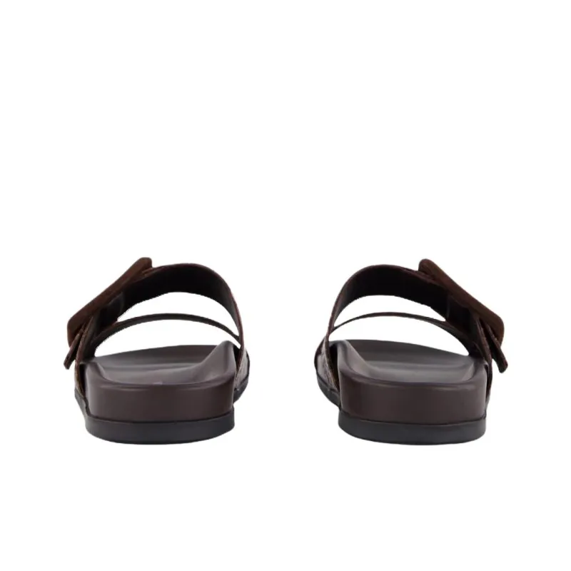 MANOLO BLAHNIK Slip Resistant Slide Slippers Women's Umber-5