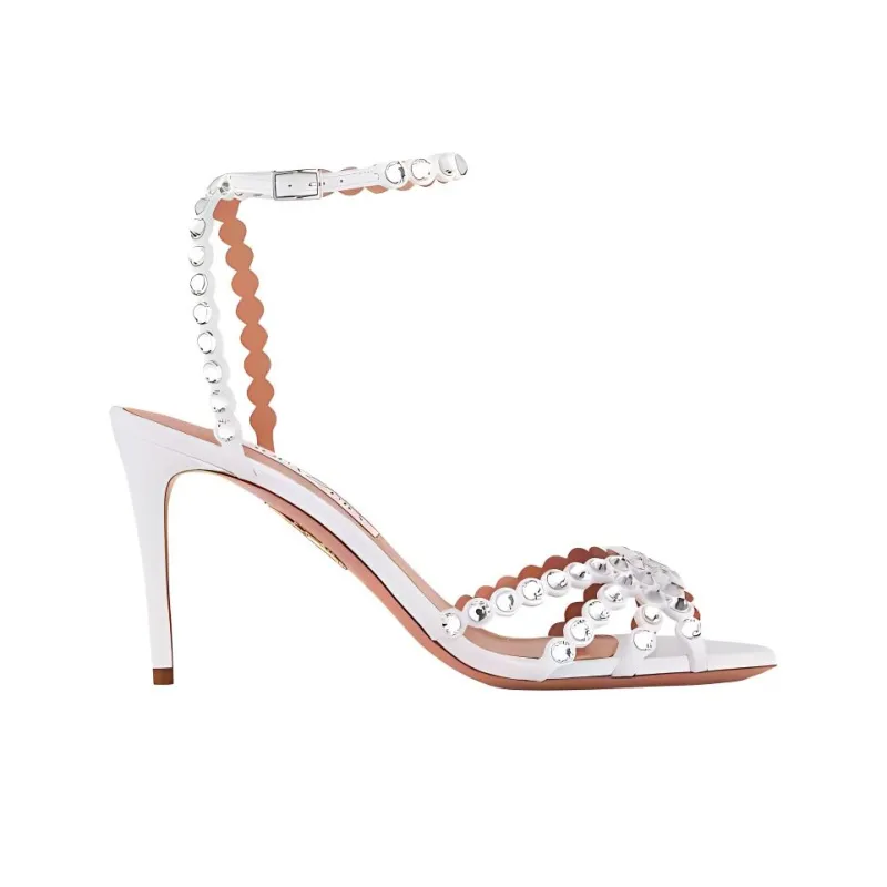 AQUAZZURA Tequila Strap Sandals 8.5cm Women's Silver-1