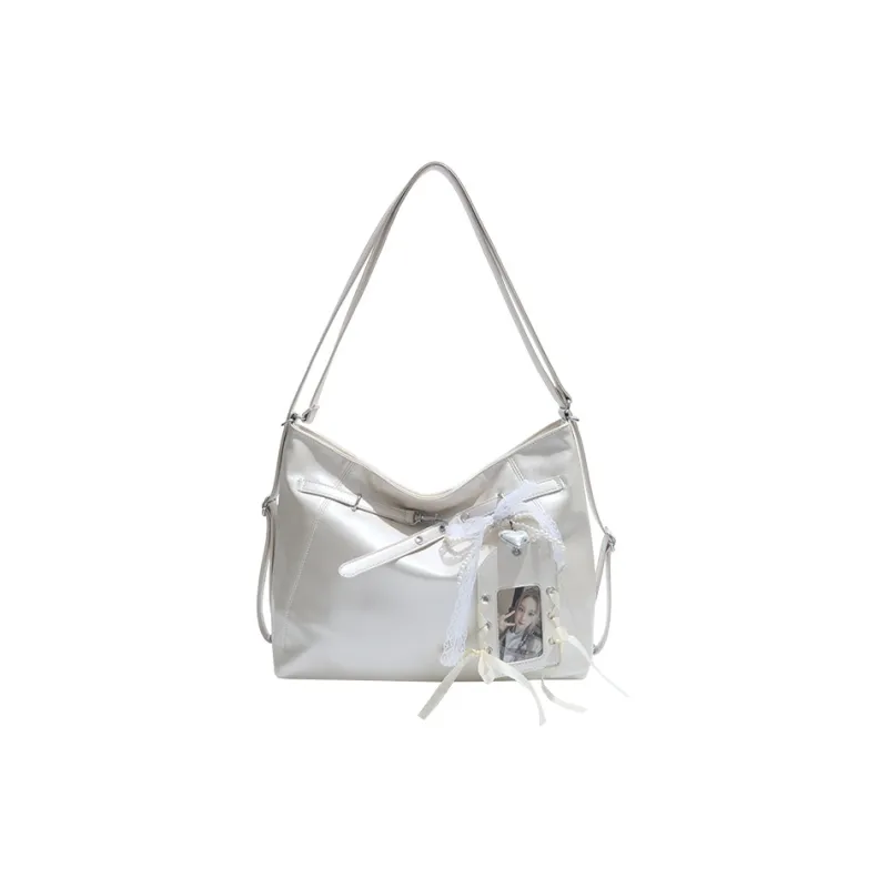 Yalu PU Backpack Regular Women's White/Blue/Black/Pink-1