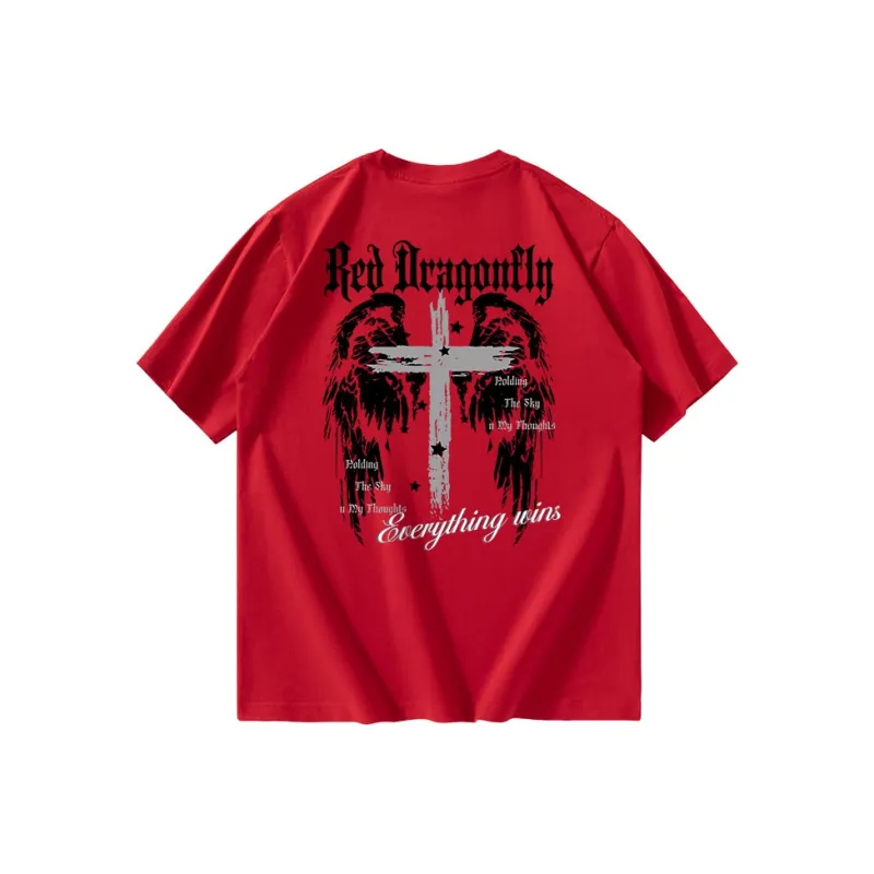 RED DRAGONFLY T Shirt Unisex Black-8