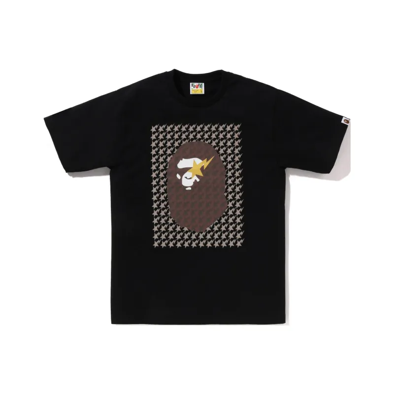 Bape Sta Houndstooth Ape Head Tee-0