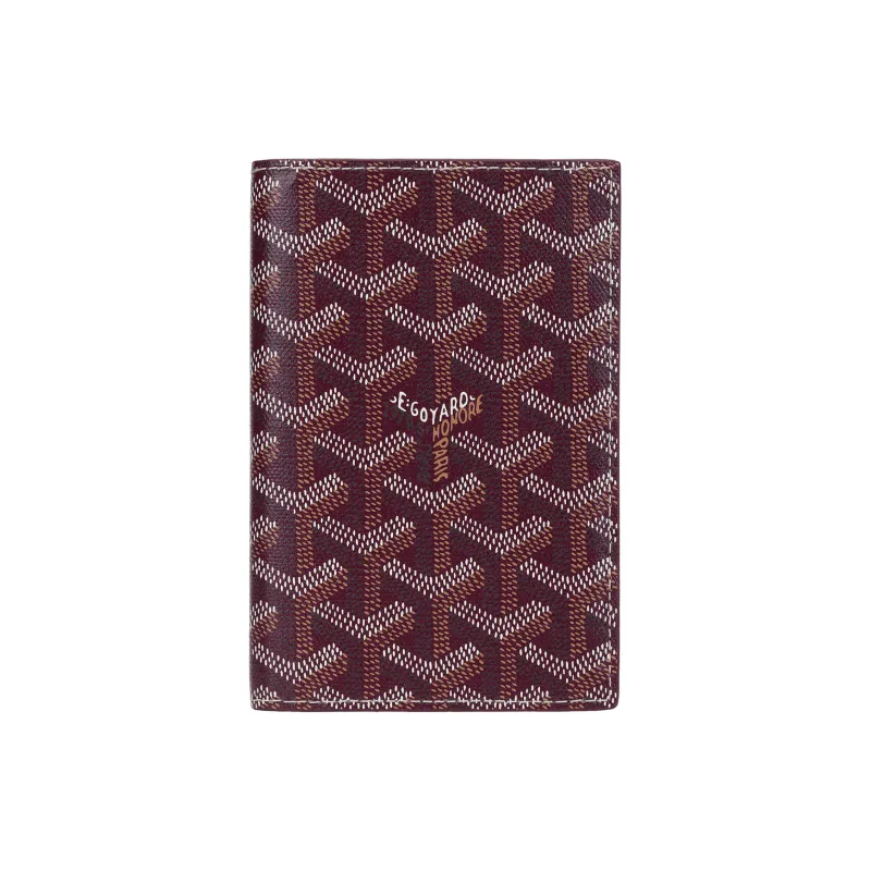 GOYARD Grenelle Canvas With Leather Card Holder Passport Holder Unisex Burgundy-0