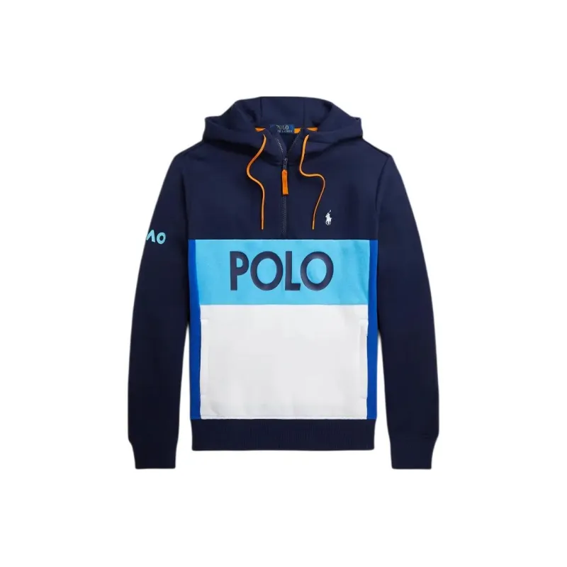 Polo Ralph Lauren Australian Open Fleece Hoodie Sweatshirt Men's Marine Blue-0