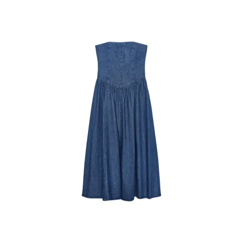 ZARA Trf Sleeveless Dress Women's Blue