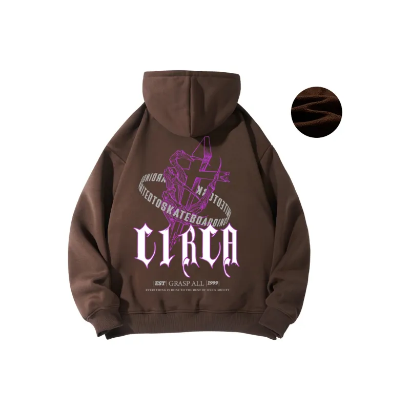 C1RCA American Luxury Streetwear Vintage Cross Letter Logo Print Sweatshirt Unisex-32