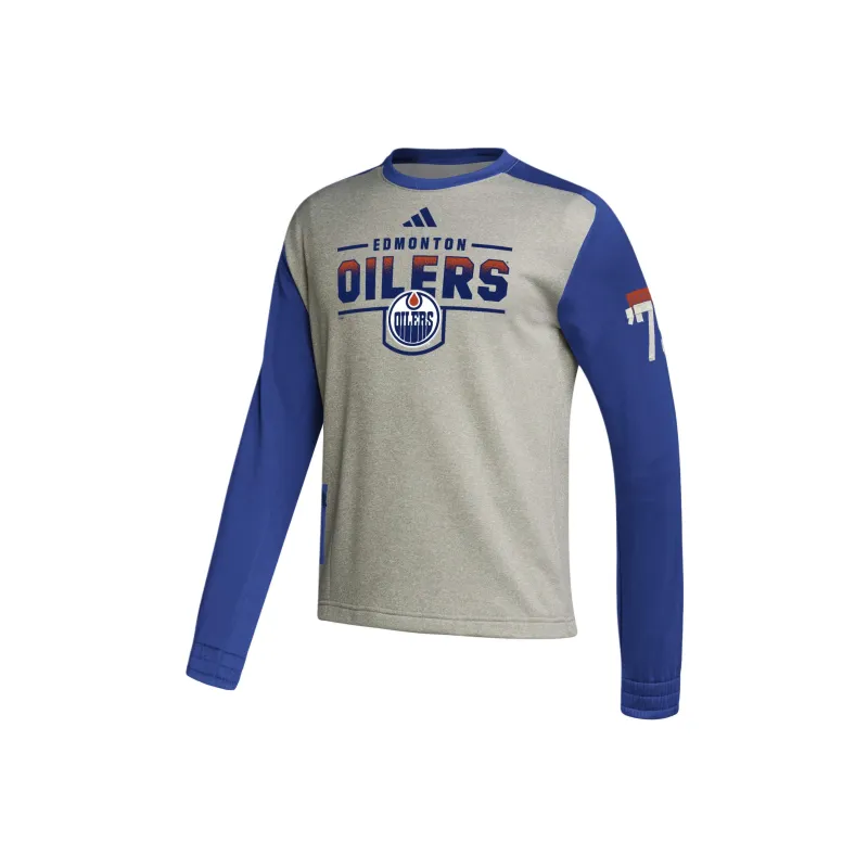 Adidas Oilers Team Issue Crew Sweatshirt Sweatshirt Men's Royal Blue-0