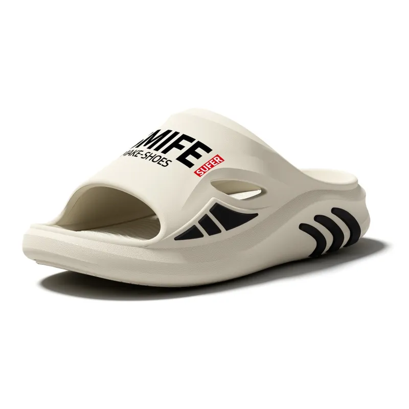 Soft Trendy Letter Print Sports Men's Slippers, Slip Resistant And Abrasion Resistant Outerwear, Premium Beach Sandals-15