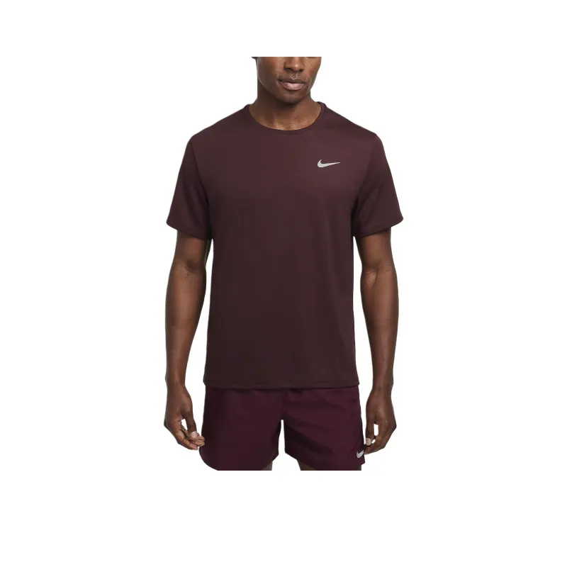 Nike MILERDRI-FIT UV T-Shirt Men's Burgundy Red-0