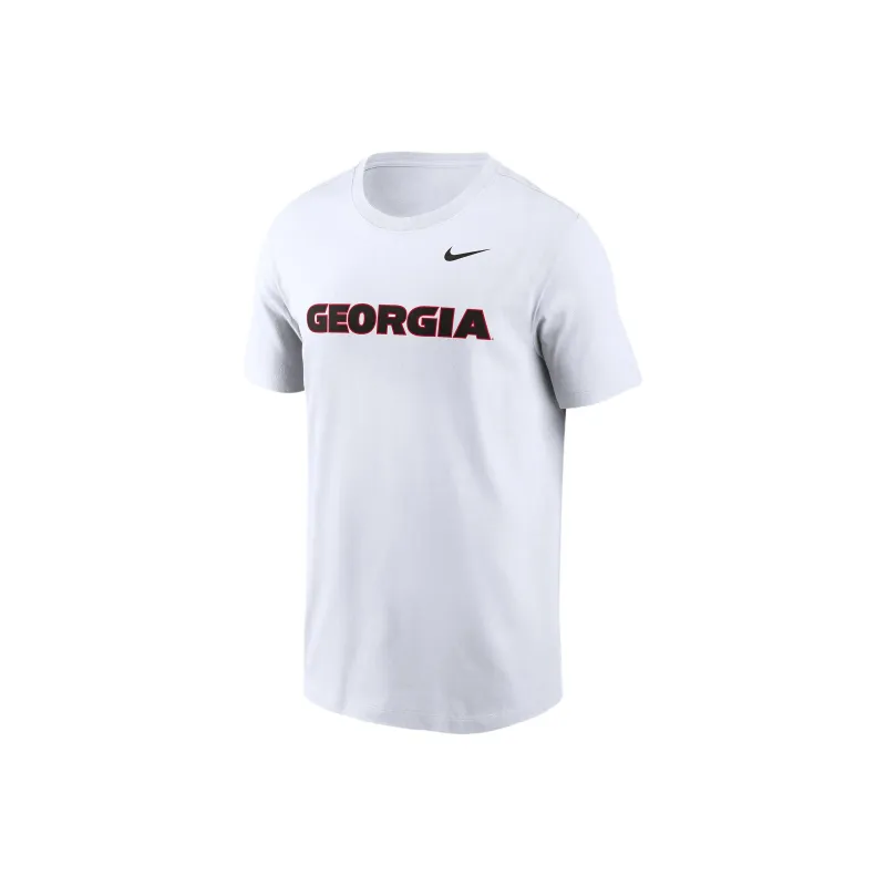 Nike CollegeGeorgia Bulldogs Primetime Wordmark T-Shirt Men's White-0
