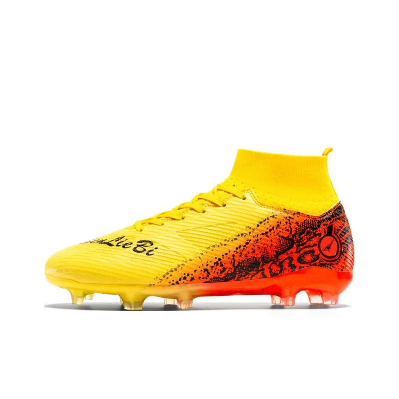 QIUTEXIONG SG Metal Long Studs Soft Ground Slip Resistant Coverage Soccer Shoes Unisex-21