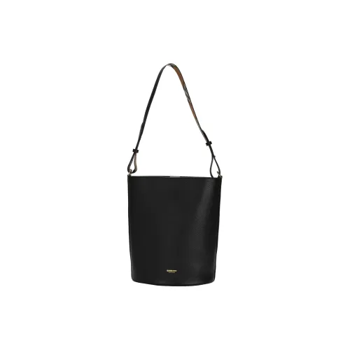 Burberry Grained Calfskin Bucket Bags Shoulder Bag Crossbody Bag Handbag Medium Size Women's Black