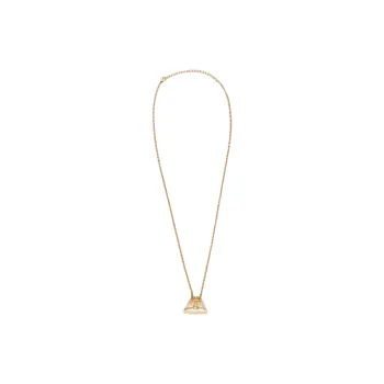 WEEKEND MaxMara Galvanized Metal Necklaces Unisex Gold