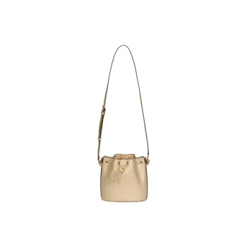 TORY BURCH Leather Bucket Bag, Shoulder Bag, Crossbody Bag, Handbag Women's Fresh Clay