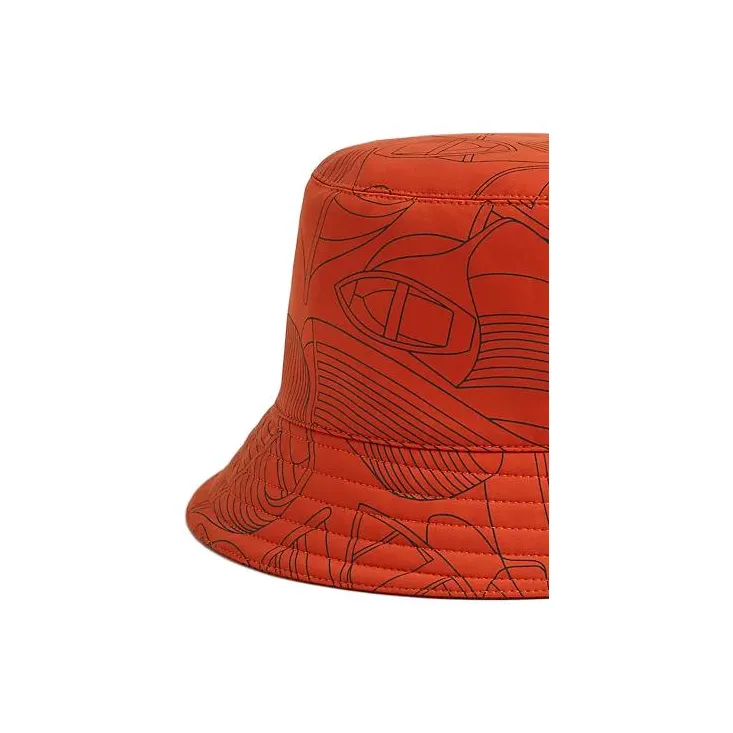 HERMES Polyamide, Elastane, Rubber Bucket Hats Women's Orange-2