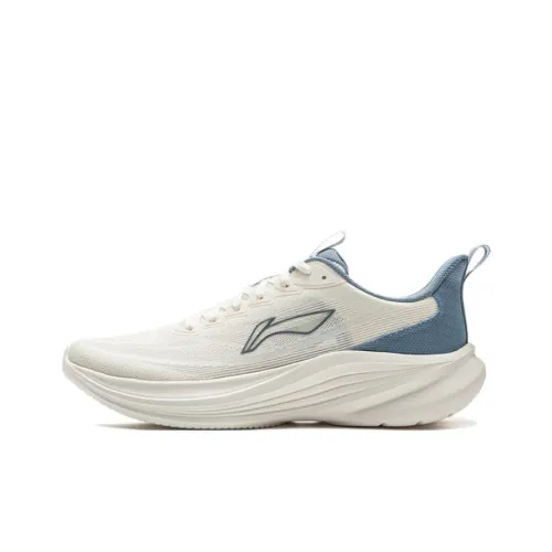 LiNing Light Breeze Low Top Casual Running Shoes Men's White Blue