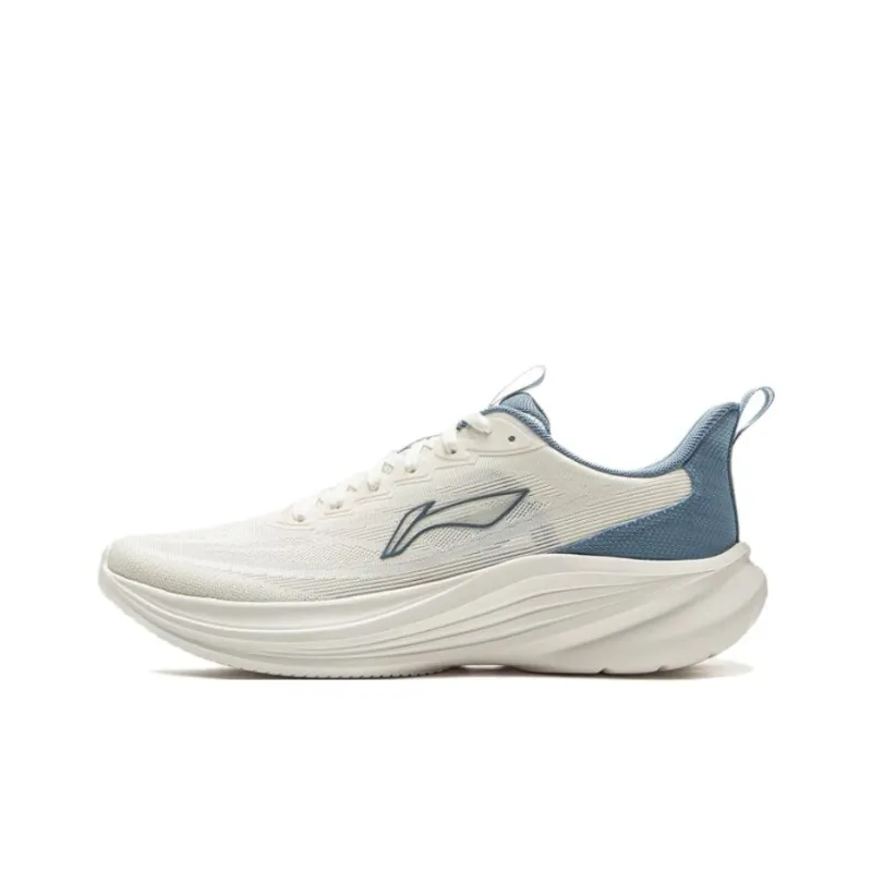 LiNing Light Breeze Low Top Casual Running Shoes Men's White Blue-0