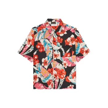 SAINT LAURENT Hawaiian Print Shirt