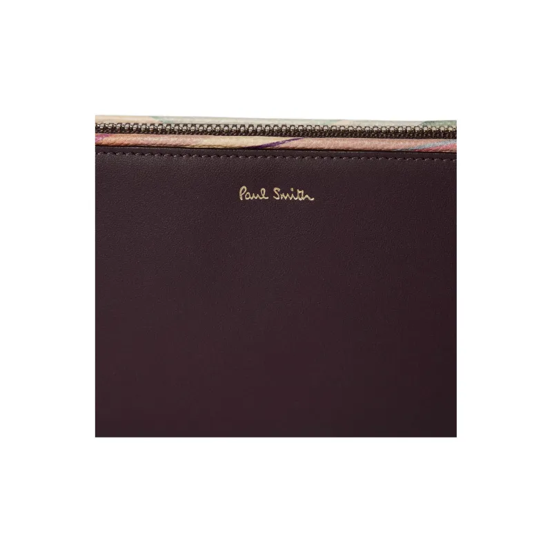 Paul Smith Leather Wallet Medium Size Women's Burgundy Red-4