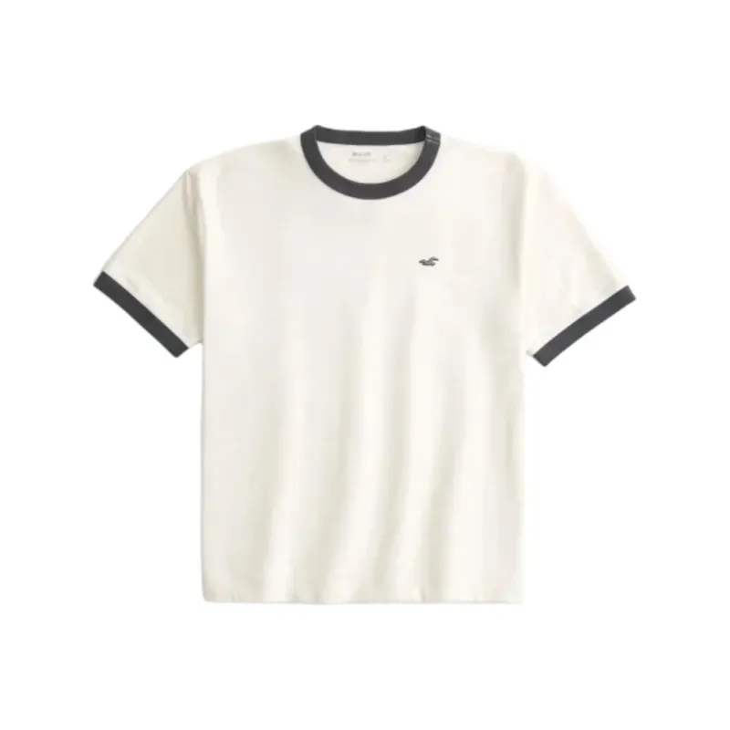 Hollister T Shirts Men White-0