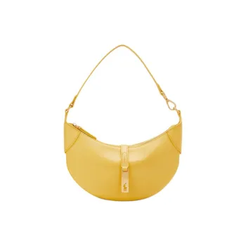Ralph Lauren Polo ID Cow Leather Shoulder Bag Mini Women's Mustard Yellow
