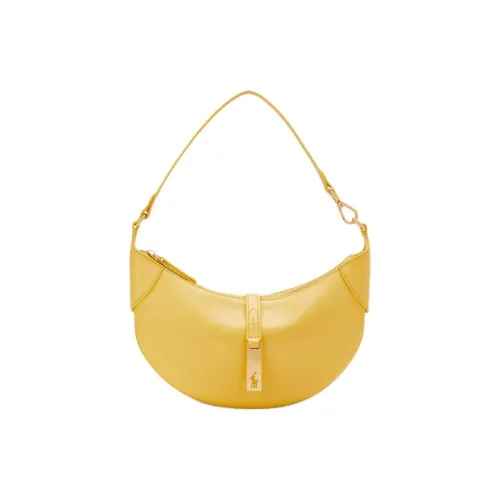 Ralph Lauren Polo ID Cow Leather Shoulder Bag Mini Women's Mustard Yellow