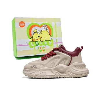 Budding Bear Anti Slip And Wear Resistant Lightweight Height Increasing Coverage Low Top Chunky Sneakers Men's