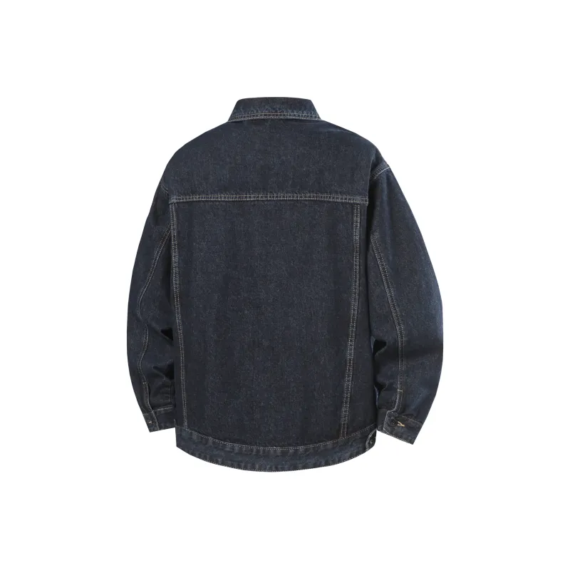 FOR FEAR THAT Denim Jacket Unisex Dark Blue-1