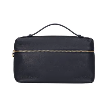 Loro Piana ExtraPocket Calfskin Small Square Makeup Bag Handbag Women's Marine Blue
