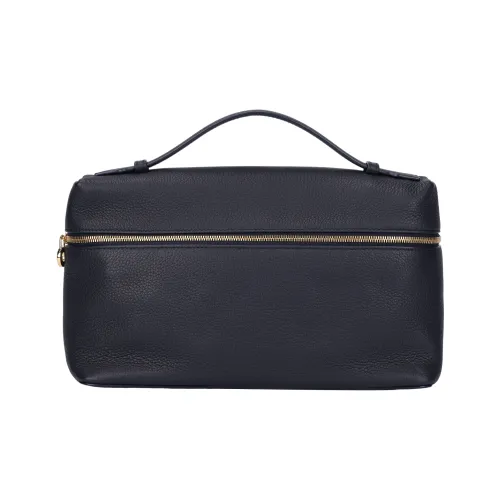Loro Piana ExtraPocket Calfskin Small Square Makeup Bag Handbag Women's Marine Blue