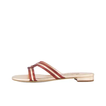MANOLO BLAHNIK Slide Slippers Women's Gold Red
