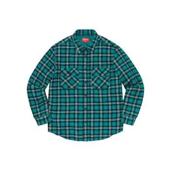 Supreme Arc Logo Quilted Flannel Shirt