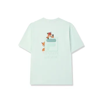 FILA x Maison Kitsune Little Fox T Shirt Unisex Light Verdant Green