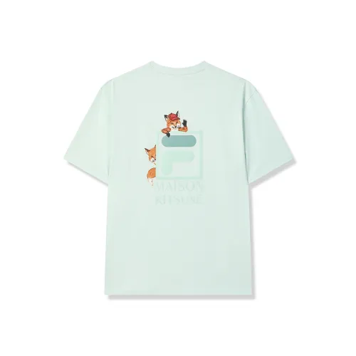 FILA x Maison Kitsune Little Fox T Shirt Unisex Light Verdant Green
