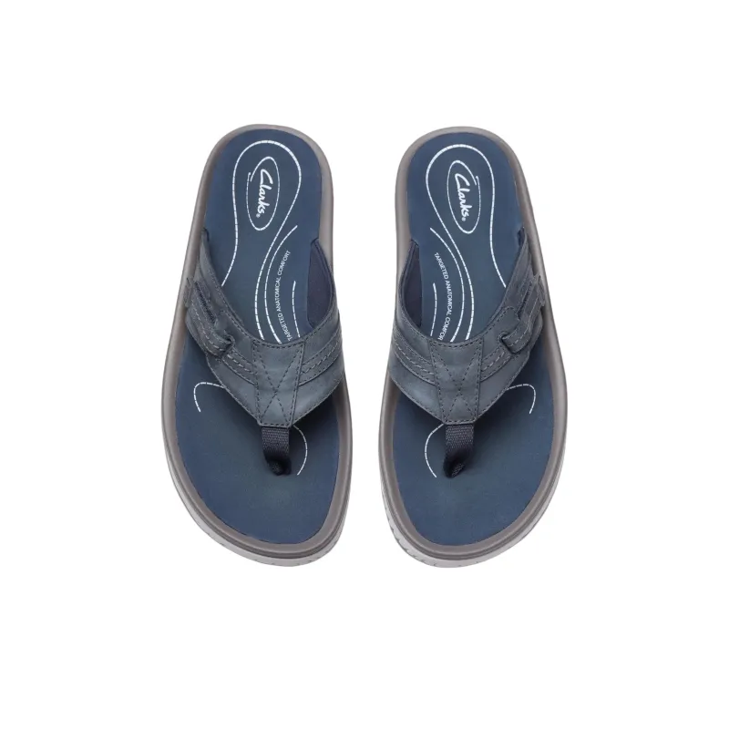 Clarks EVA Abrasion Resistant Flip Flops Men's Marine Blue-3