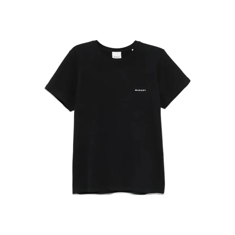 ISABEL MARANT Zafferh Logo Embroidered Crewneck T Shirt-0