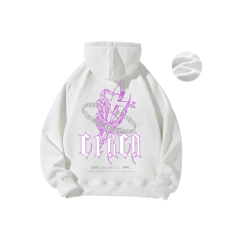 C1RCA American Luxury Streetwear Vintage Cross Letter Logo Print Sweatshirt Unisex-17