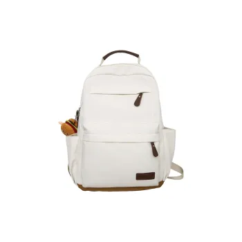 BUBM Nylon Backpack Unisex White/Black/Red