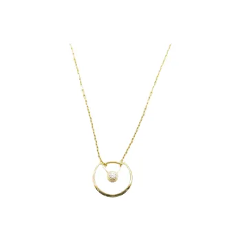 Cartier 2010s 18K Yellow Gold Amulet De Cartier Diamond Necklace