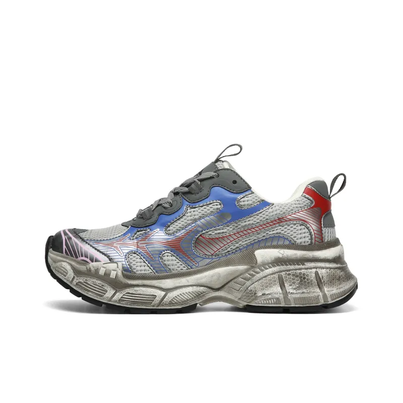 TEPOR Cushioned Slip Resistant Abrasion Resistant Low Top Chunky Sneakers Unisex-18