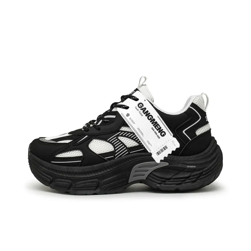 Hong Kong Meng Slip Resistant, Abrasion Resistant, Breathable Low Top Chunky Sneakers Men's-7