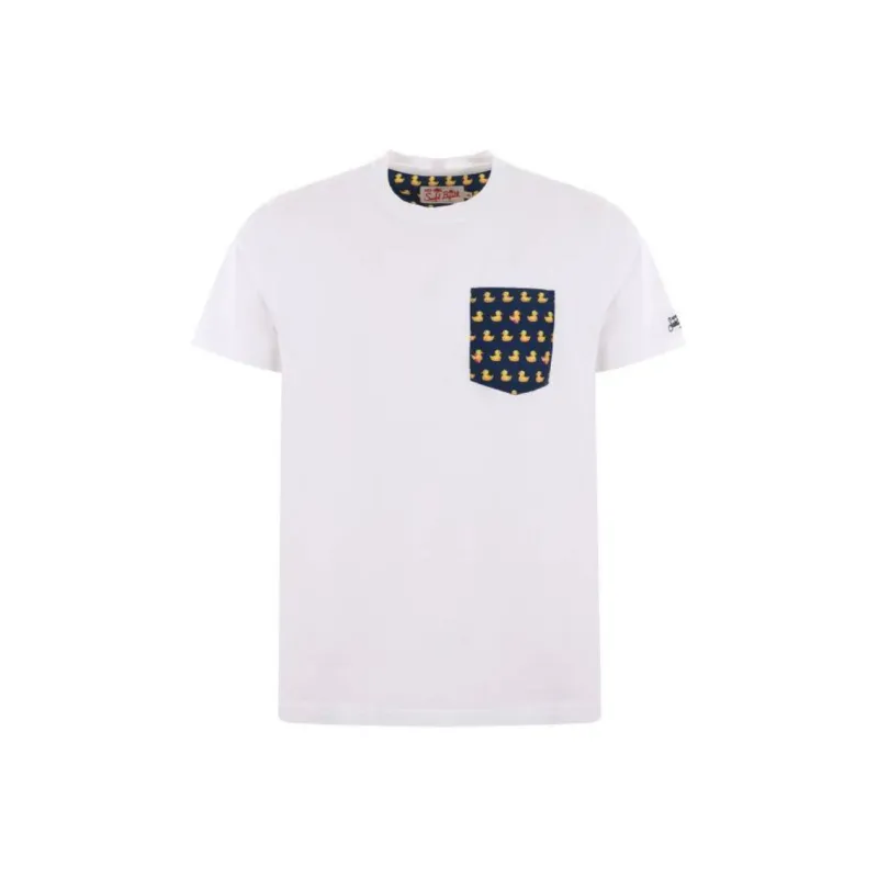 MC2 Saint Barth Blanche Contrast Pocket Crewneck T Shirt-0
