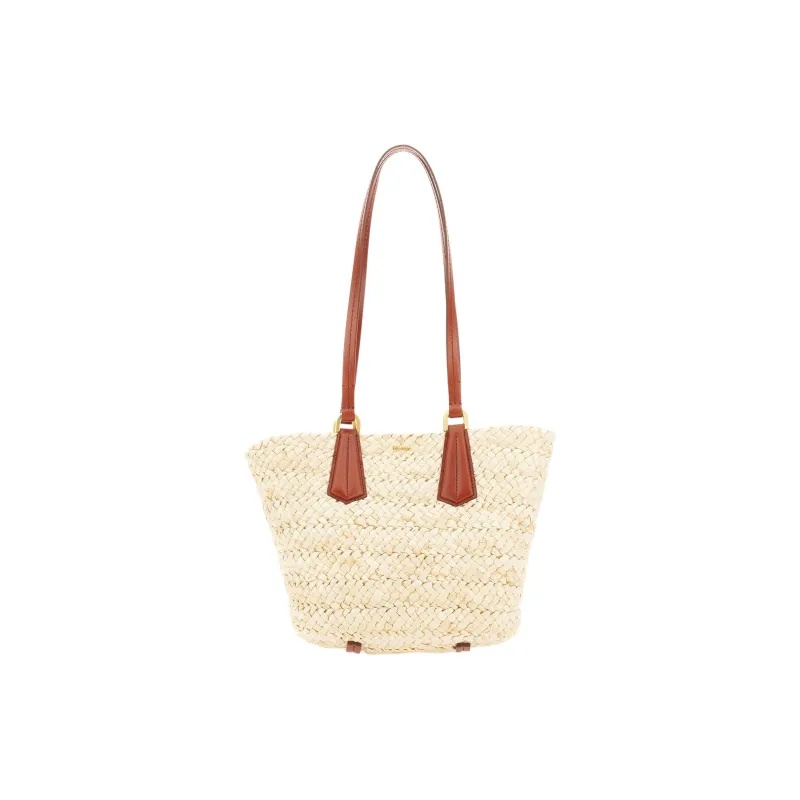 MaxMara Cotton Shoulder Bag Women's White-0