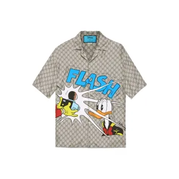 GUCCI X Disney Donald Duck Monogram Silk Shirt