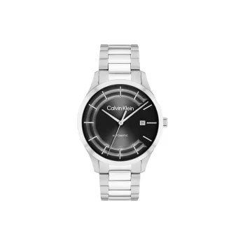 CALVIN KLEIN Knight Wrist Watch Automatic Mechanical Movement Steel Strap 40mm Black Dial Unisex