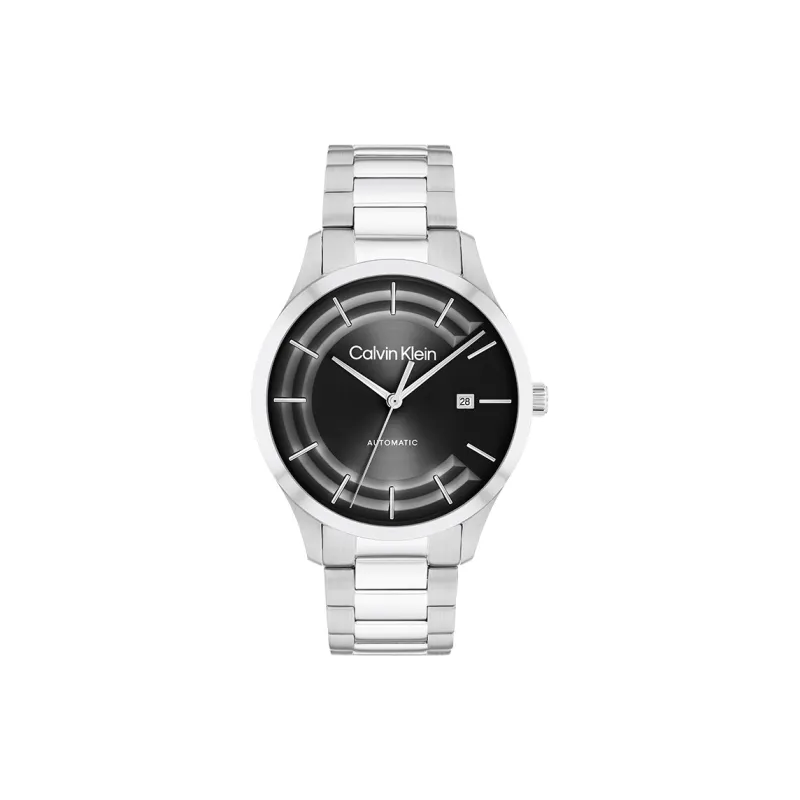 CALVIN KLEIN Knight Wrist Watch Automatic Mechanical Movement Steel Strap 40mm Black Dial Unisex-0