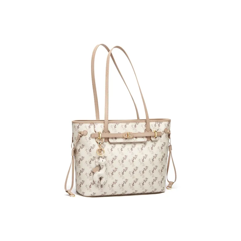 CNOLES PVC Shoulder Bag Regular Women's Creamy Apricot Coffee-1