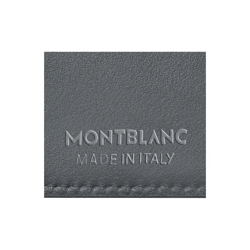 MONTBLANC M_Gram 4810 Embossed Grained Cow Leather Wallet Regular Men's Elegant Gray-4