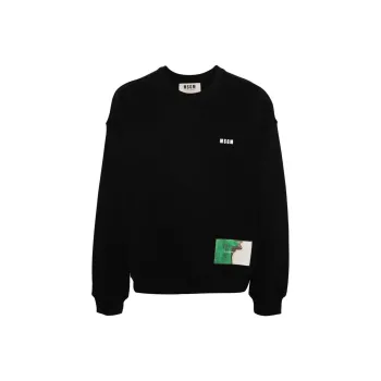MSGM Graphic Printed Crewneck Sweatshirt