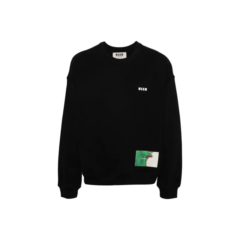 MSGM Graphic Printed Crewneck Sweatshirt-0